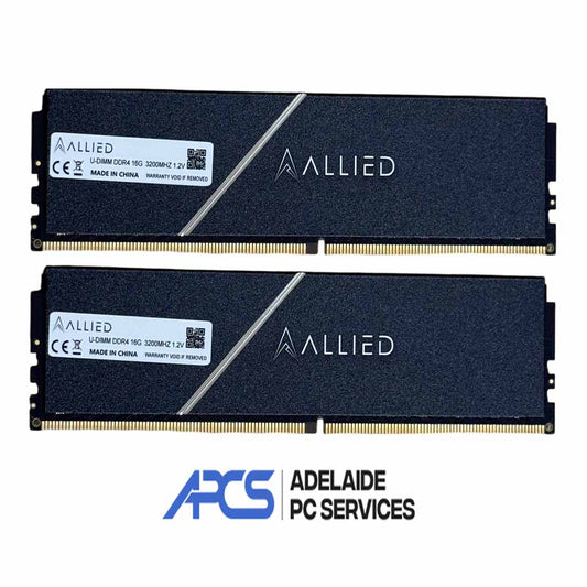 32GB DDR4 (2x16GB) Desktop Gaming Memory 3200MHz PC4-25600 RAM Kit BLACK